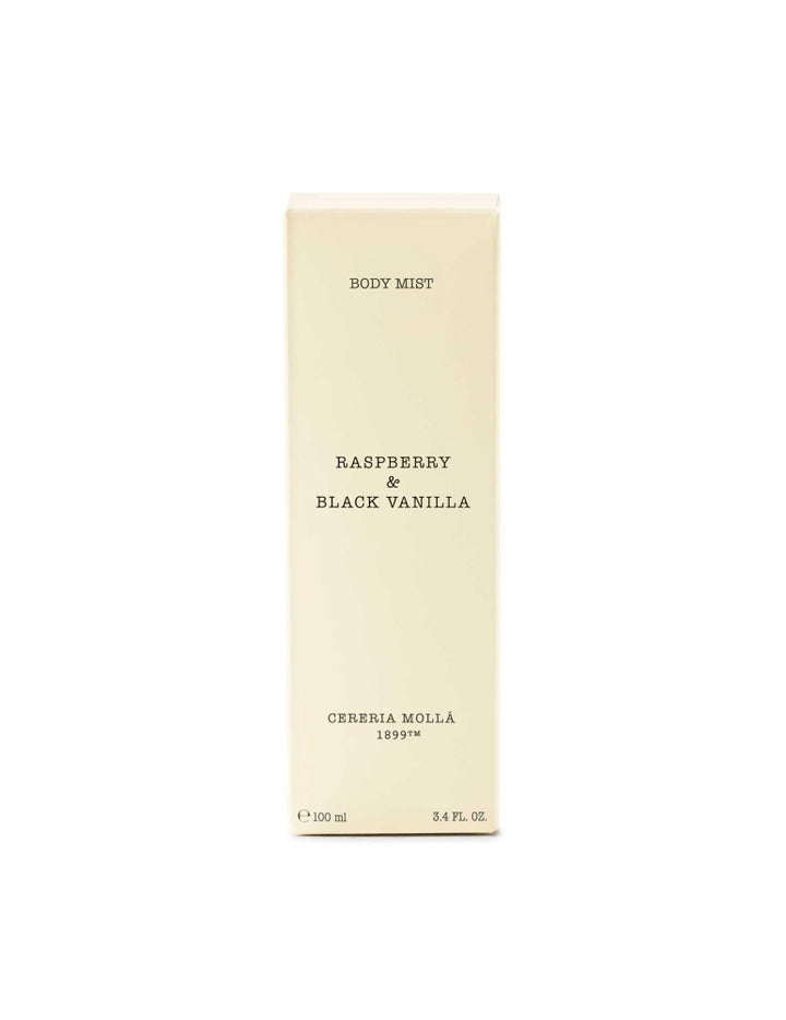 CERERIA MOLLA purškiklis ir kūno dulksna „Raspberry & Black Vanilla“ 100 ml.