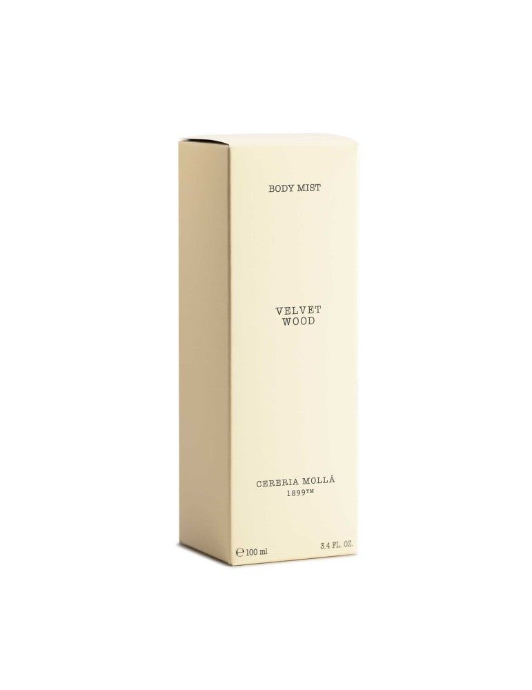 CERERIA MOLLA purškiklis ir kūno dulksna „Velvet wood“ 100 ml.
